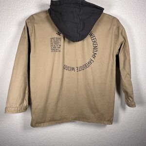 Zara Boys Utility Hooded Military Khaki Jacket Size‎ 13-14